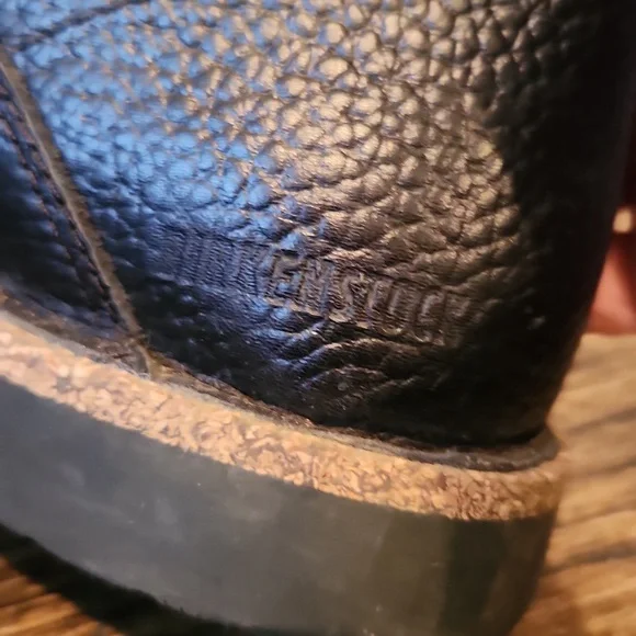 Black Leather Lace-Up Boots - Picture 7 of 9